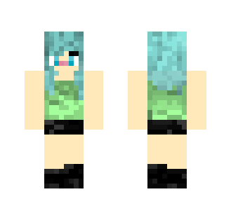 Girl W/ Short Blue Hair