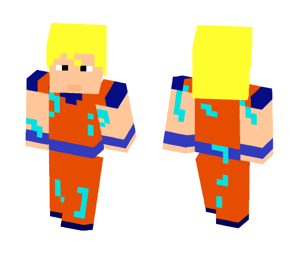 SS2 Son Goku (Dragon Ball) - Male Minecraft Skins - image 1