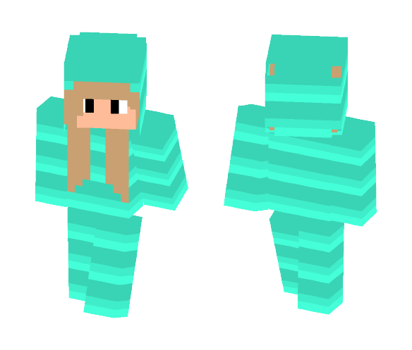Download Free Slither.io Onesie Girl - Teal Skin for Minecraft image 1 Slither.io Onesie Girl - Teal - Girl Minecraft Skins - image 1