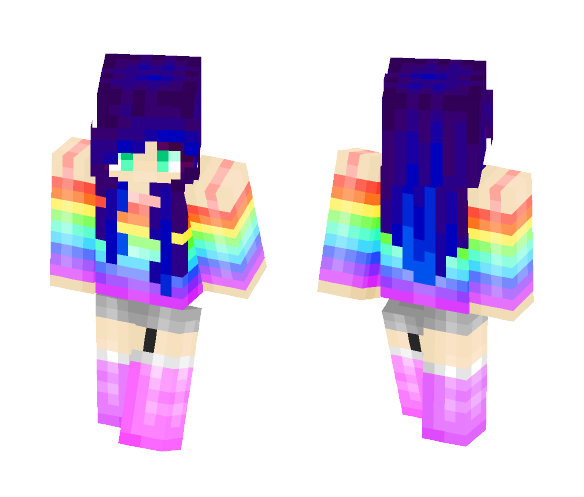 Rainbow Girl - Girl Minecraft Skins - image 1