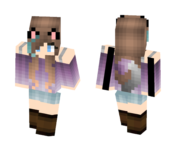 -=-Purple Neko-=- - Female Minecraft Skins - image 1