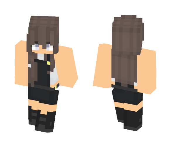 Download Free Black Overall Dress! :3 | Obvious Skin for Minecraft image 1 Black Overall Dress! :3 | Obvious - Female Minecraft Skins - image 1