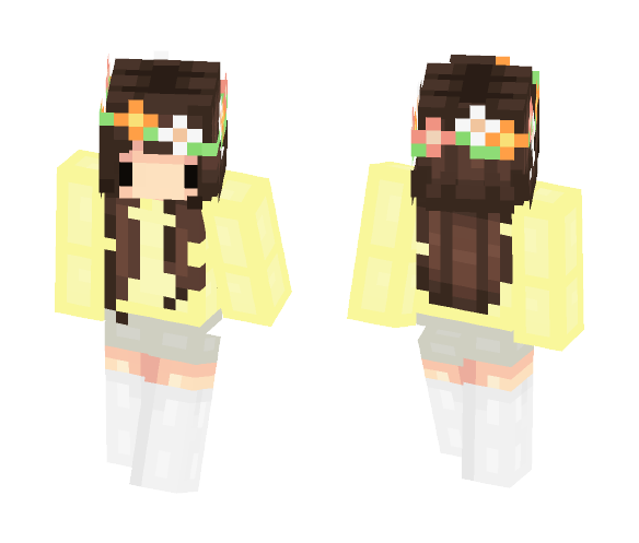Cute Flower Crown Girl [Simple] - Cute Girls Minecraft Skins - image 1