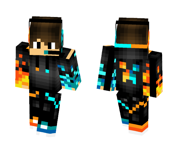 Fire Water Boy - Boy Minecraft Skins - image 1