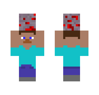 Steve Holding a Redstone Ore