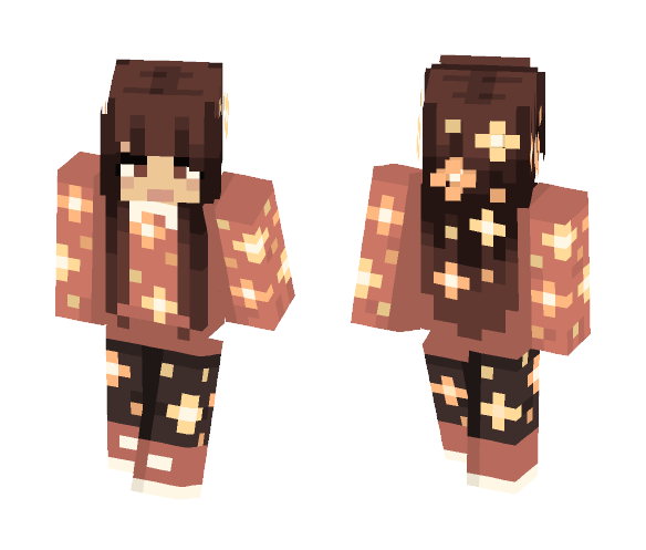 Fiery Flowers - Female Minecraft Skins - image 1