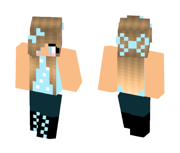 [] Cute Blue girl [] - Cute Girls Minecraft Skins - image 1