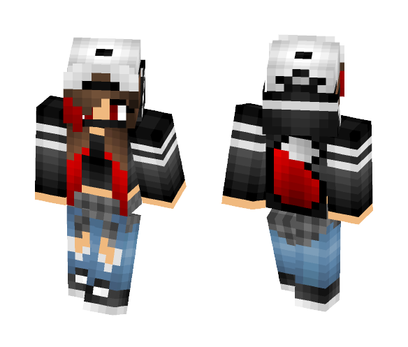 Red wolf girl Tomboy - Girl Minecraft Skins - image 1