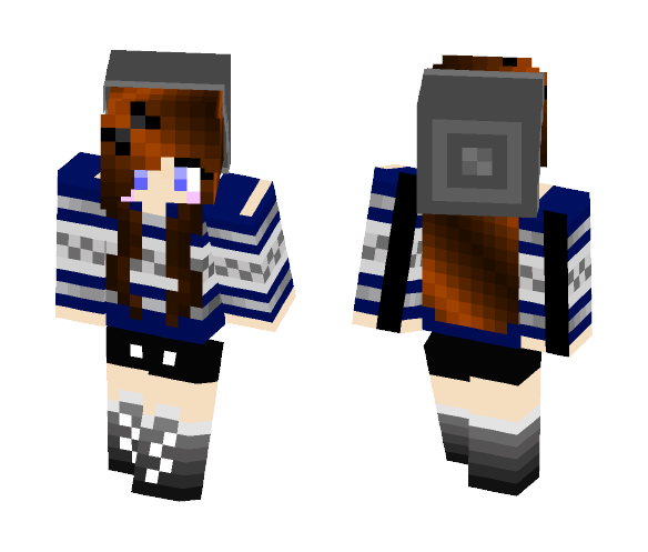 Download Free Sweater Girl Skin for Minecraft image 1 Sweater Girl - Girl Minecraft Skins - image 1