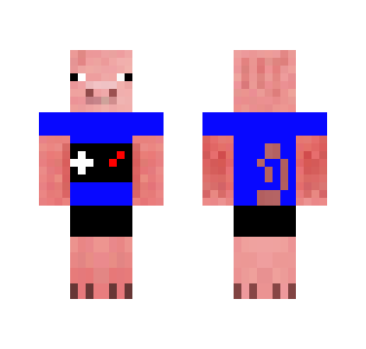 A Pig with a Gamer Shirt.