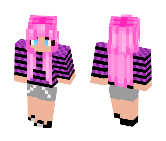 Download Free Kawaii pink girl Skin for Minecraft image 1 Kawaii pink girl - Girl Minecraft Skins - image 1