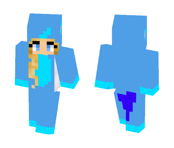 Download Free Blue Unicorn Girl Skin for Minecraft image 1 Blue Unicorn Girl - Girl Minecraft Skins - image 1