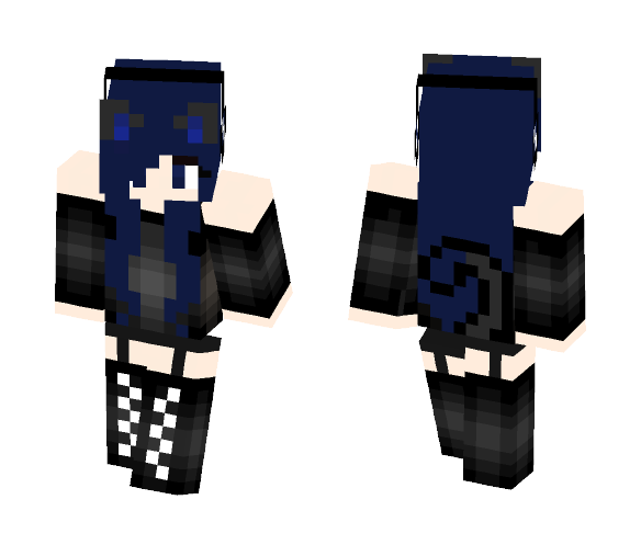Download Free Blue Neko Girl Skin for Minecraft image 1 Blue Neko Girl - Girl Minecraft Skins - image 1