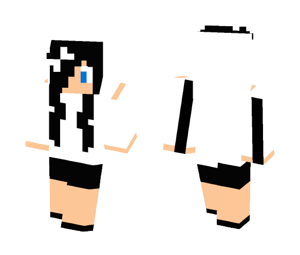 Download Free Cute Girl With Sweatshirt Skin for Minecraft image 1 Cute Girl With Sweatshirt - Cute Girls Minecraft Skins - image 1