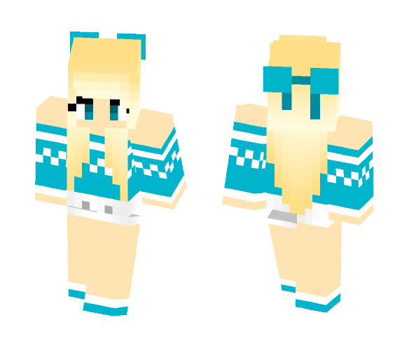 Download Free Blue Girl Skin for Minecraft image 1 Blue Girl - Girl Minecraft Skins - image 1