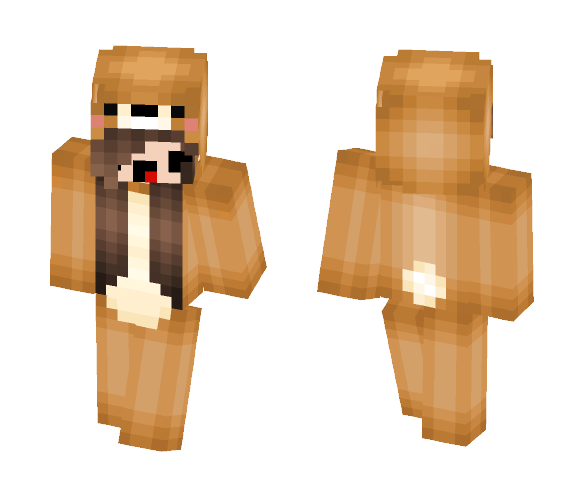 Teddy Bear Onesie Girl | d3rP - Girl Minecraft Skins - image 1
