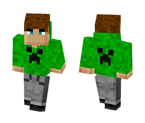 Download Free Me in Minecraft (creeper hoodie) Skin for Minecraft image 1 Me in Minecraft (creeper hoodie) - Male Minecraft Skins - image 1