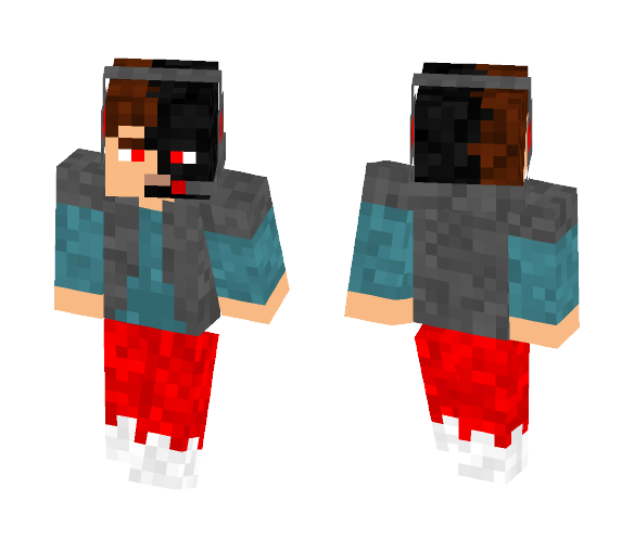 Half Human Half Enderman - Male Minecraft Skins - image 1