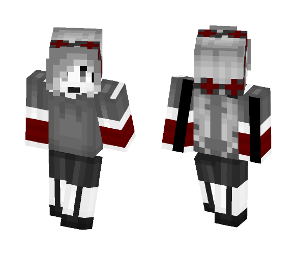 Monochrome Mess - Female Minecraft Skins - image 1