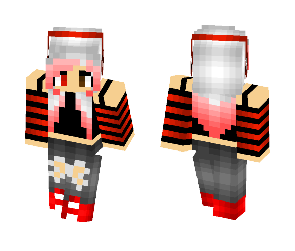Download Free Red and Black girl :3 Skin for Minecraft image 1 Red and Black girl :3 - Girl Minecraft Skins - image 1