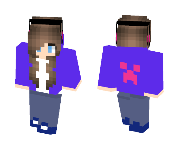 Download Free Gamer girl Skin for Minecraft image 1 Gamer girl - Girl Minecraft Skins - image 1