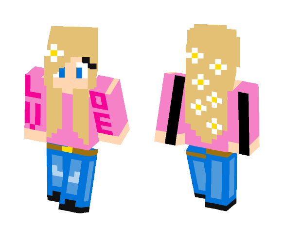 Download Free Love Flower Girl Skin for Minecraft image 1 Love Flower Girl - Girl Minecraft Skins - image 1