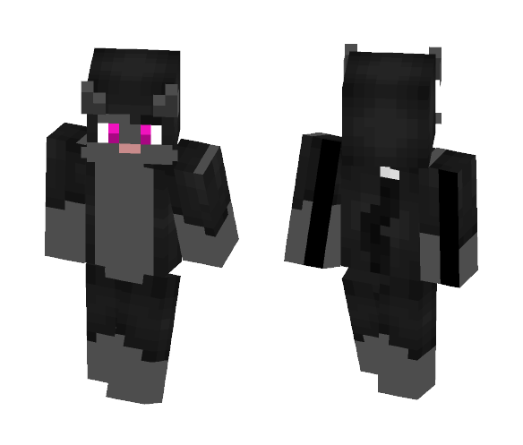 Black And Grey cat - Cat Minecraft Skins - image 1