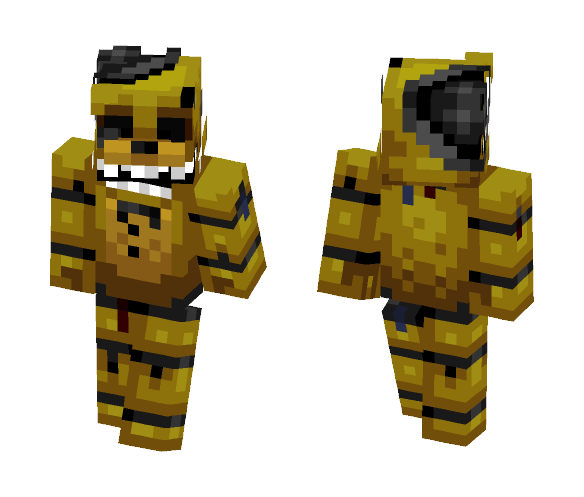 Golden Freddy (Eyes) - Male Minecraft Skins - image 1