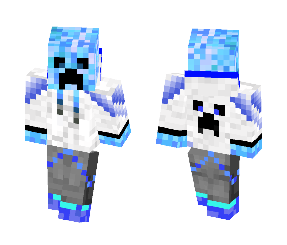 Blue Creeper in creeper vest - Interchangeable Minecraft Skins - image 1