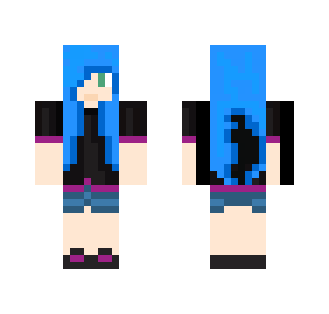 Blue haired girl