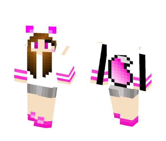 Pink Wolf Girl - Girl Minecraft Skins - image 1
