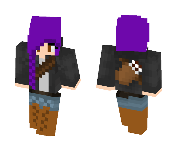 Download Free Catnis with purple hair!! Skin for Minecraft image 1 Catnis with purple hair!! - Female Minecraft Skins - image 1