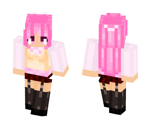 Download Free Pink School Girl Skin for Minecraft image 1 Pink School Girl - Girl Minecraft Skins - image 1