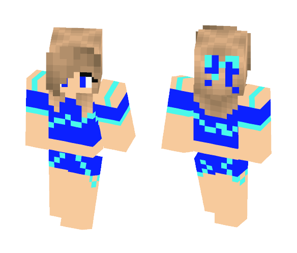 Cute Blue Girl - Cute Girls Minecraft Skins - image 1