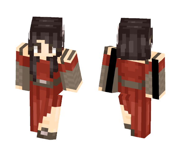 Download Free Girl with Red Dress - Μαcαrοη_ Skin for Minecraft image 1 Girl with Red Dress - Μαcαrοη_ - Girl Minecraft Skins - image 1