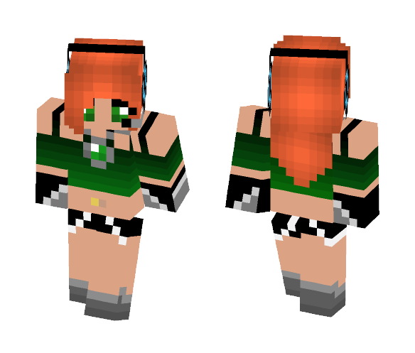 Download Free Ginger Girl Gamer Skin for Minecraft image 1 Ginger Girl Gamer - Girl Minecraft Skins - image 1