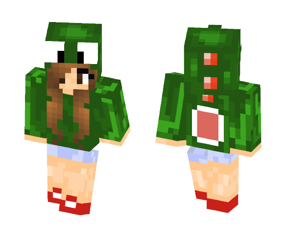 Download Free yoshi girl Skin for Minecraft image 1 yoshi girl - Girl Minecraft Skins - image 1