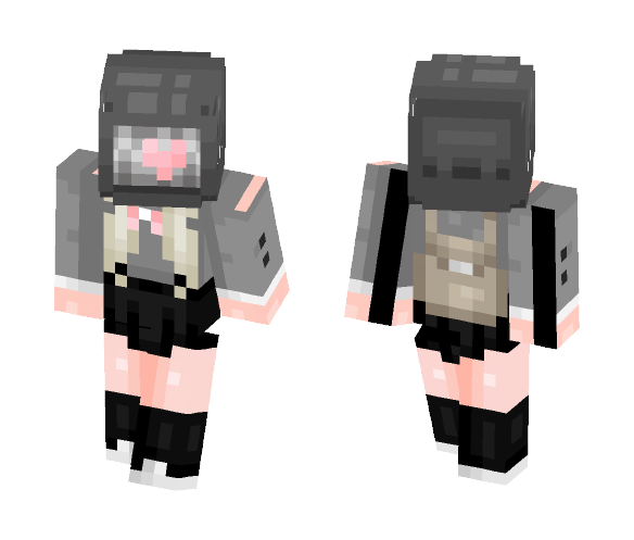 i love tv heads ~ - Female Minecraft Skins - image 1