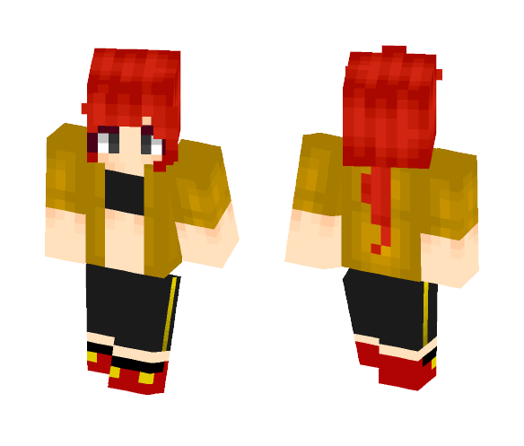 Download Free Poketale Undyne (#7) Undertale AUs Skin for Minecraft image 1 Poketale Undyne (#7) Undertale AUs - Female Minecraft Skins - image 1