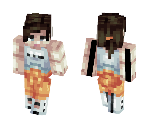 Download Free Portal 2 // Chell Skin for Minecraft image 1 Portal 2 // Chell - Female Minecraft Skins - image 1