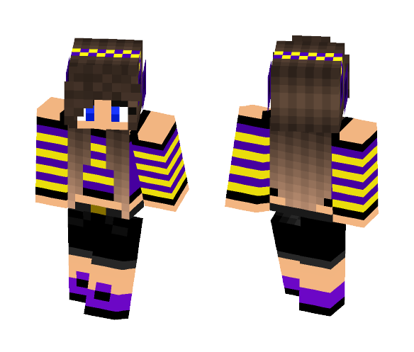 Download Free Purple and Yellow Girl Skin for Minecraft image 1 Purple and Yellow Girl - Girl Minecraft Skins - image 1