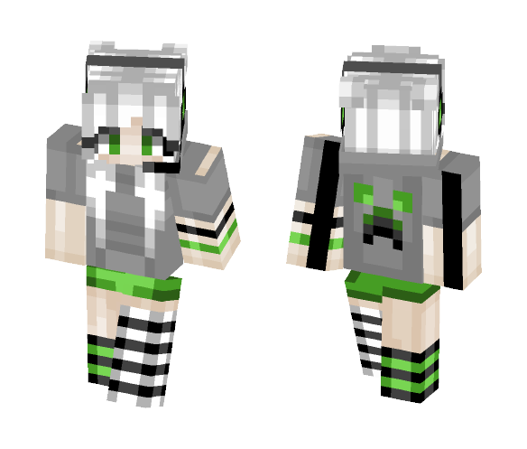 Download Free Emo Girl V2 | GirlGamer Skin for Minecraft image 1 Emo Girl V2 | GirlGamer - Girl Minecraft Skins - image 1