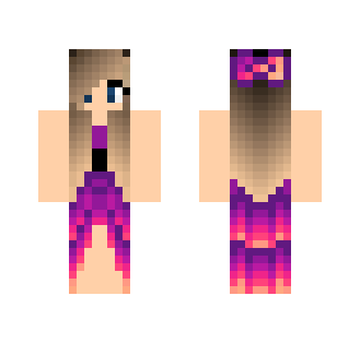 Sunset dress girl
