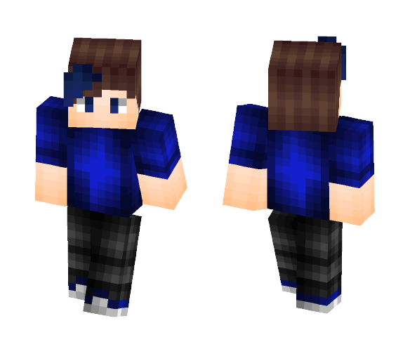 Download Free Blue Boy Skin for Minecraft image 1 Blue Boy - Boy Minecraft Skins - image 1