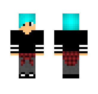 Blue haired cool boy *No glasses*