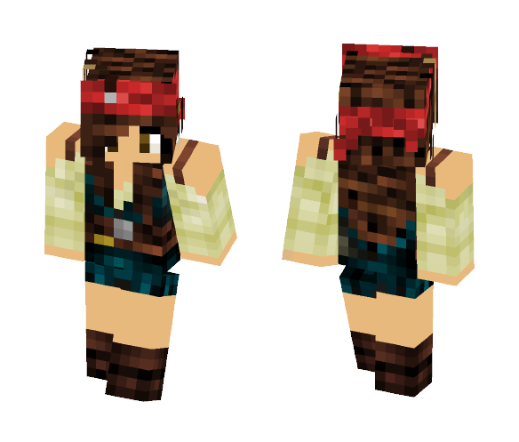 Download Free Jack Sparrow Girl Skin for Minecraft image 1 Jack Sparrow Girl - Girl Minecraft Skins - image 1