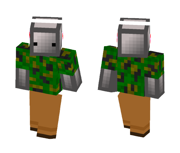 Robot with T-shirt and Headphones - Interchangeable Minecraft Skins - image 1