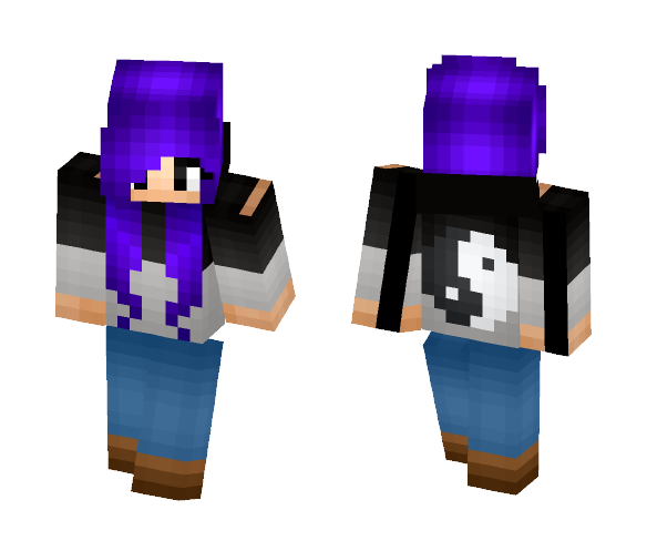Yin-Yang Girl - Girl Minecraft Skins - image 1