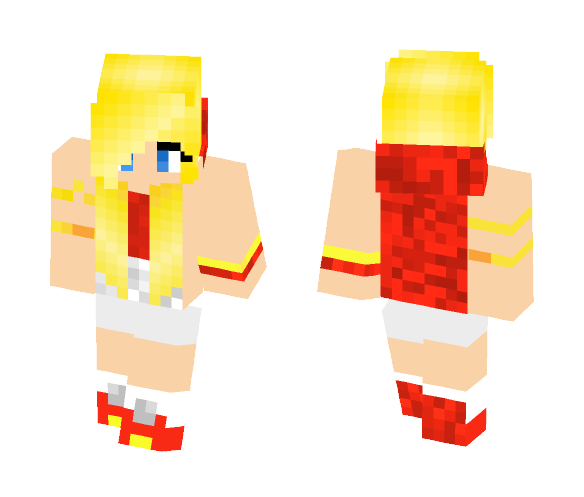 Download Free Flame Girl ~ My New MC Skin Skin for Minecraft image 1 Flame Girl ~ My New MC Skin - Girl Minecraft Skins - image 1