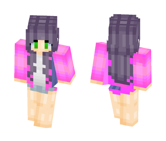 Download Free Cute Girl With Pink Top Skin for Minecraft image 1 Cute Girl With Pink Top - Cute Girls Minecraft Skins - image 1